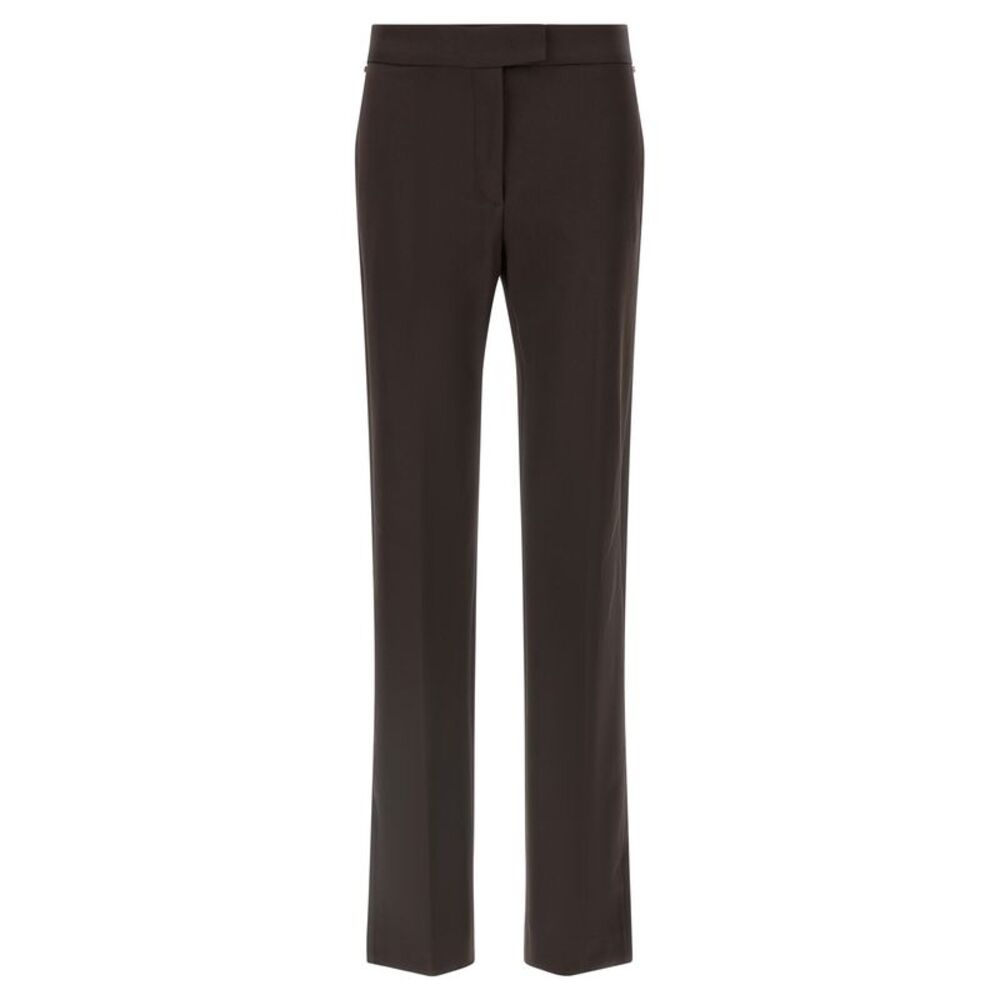 Sportmax Brown Virgin Wool Dress Women's Pants